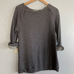LOFT Zip Shoulder Sweatshirt